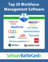 Load image into Gallery viewer, Dayforce HCM vs Top Workforce Management Software 2024 – Feature comparison from Software BattleCard’s Top 20 WFM solutions