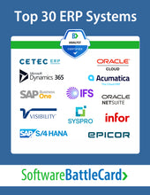 Load image into Gallery viewer, Top 30 ERP Systems BattleCard :: Software BattleCard