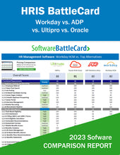 Load image into Gallery viewer, HRIS Systems BattleCard | Workday HCM vs. ADP Workforce Now vs. Ultipro vs. Oracle HCM Cloud
