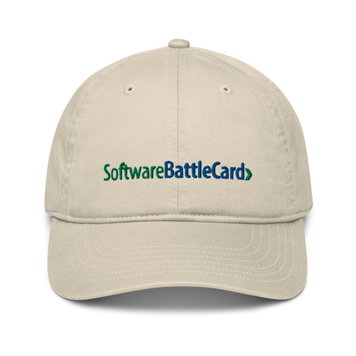 100% Organic Software BattleCard Baseball Cap